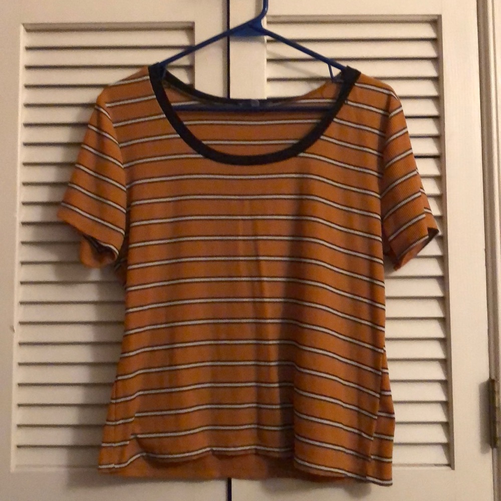 Mustard Striped Charlotte Russe Shirt
